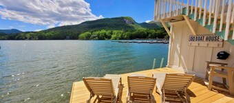 Brand New LAKE FRONT-6 BR 7 BA home with direct views of Rumbling Bald