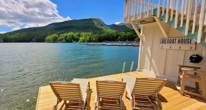 Brand New LAKE FRONT-6 BR 7 BA home with direct views of Rumbling Bald