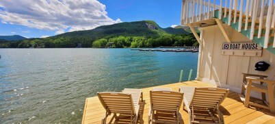 Brand New LAKE FRONT-6 BR 7 BA home with direct views of Rumbling Bald