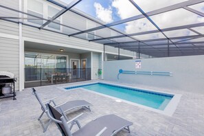 A heated pool