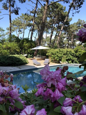 Piscine extérieure, piscine chauffée