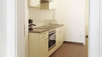 Apartment | Private kitchen | Fridge, microwave, oven, stovetop