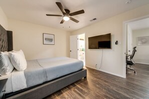 Desk, iron/ironing board, free WiFi, bed sheets