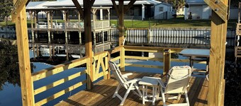 The Bass House water front canal with dock and WiFi.
