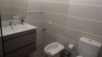 Shower, rainfall showerhead, hair dryer, bidet