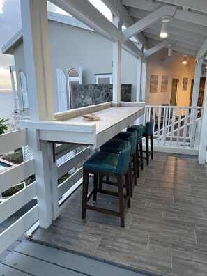 Outdoor dining - Secluded Oceanfront Villa with pool and incredible view! Welcome to Paradise! (St John)