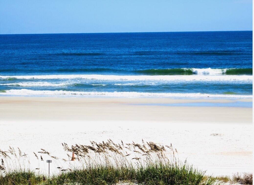 On the beach, white sand