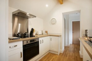 Fridge, microwave, oven, toaster