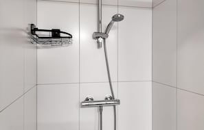 Douche, sèche-cheveux