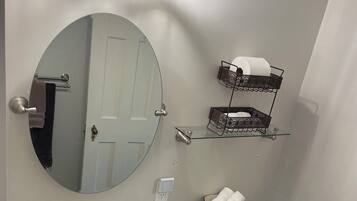 Eco-friendly toiletries, hair dryer, bathrobes, towels