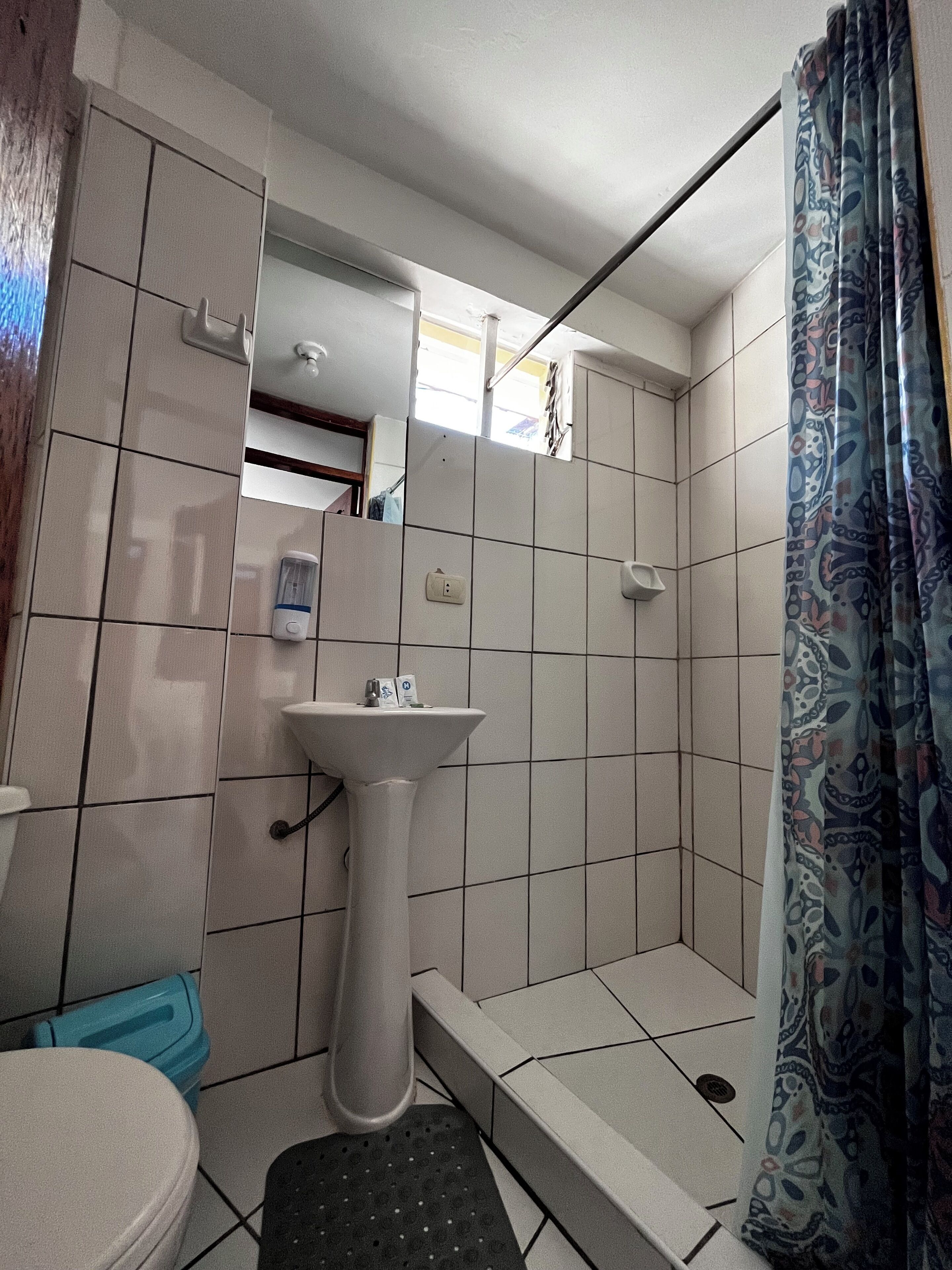 Towels, soap, shampoo, toilet paper