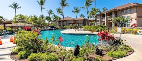 2 outdoor pools, open 8:00 AM to 9:30 PM, sun loungers