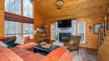 TV connectée, cheminée, espaces bureaux