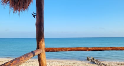 Pasilla suite. Ocean view glass doors to the turquoise water, 13foot Tv screen