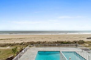 On the beach, sun loungers - 🌊 Pool open- Oct! Oceanfront-All linens Incld-Stocked Kitchen (Ocean Isle)
