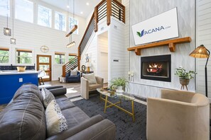 Smart TV, chimenea y futbolito 