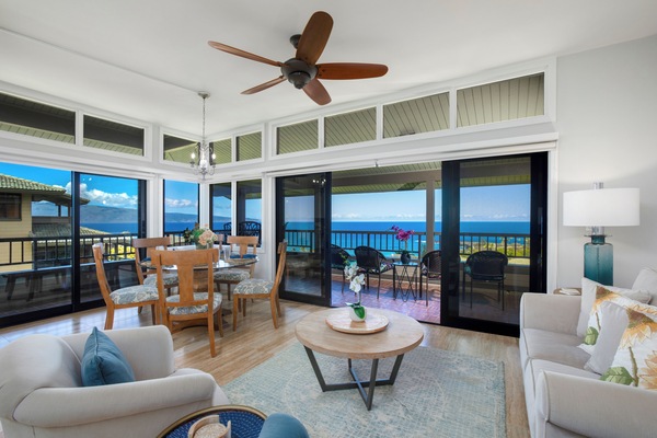 Villa, 2 chambres, balcon, vue océan (KRV-1622) | Coin séjour