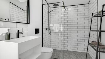 Shower, hair dryer