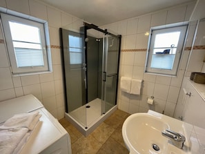Shower, hair dryer