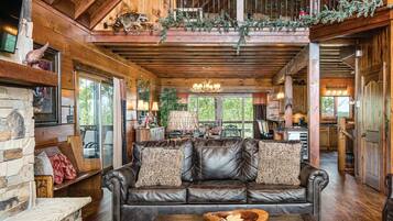 Smart TV, fireplace, video games, foosball