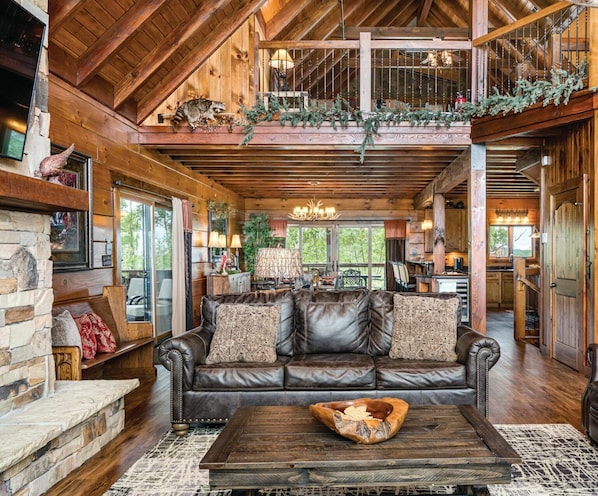 Smart TV, fireplace, video games, foosball