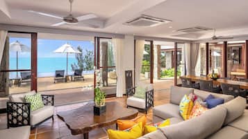 Smart TV de 75 pulgadas con canales por cable y estación para iPod