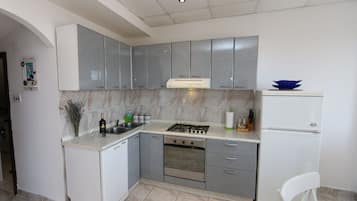 Frigorífico, placa de cocina, lavavajillas y cafetera o tetera