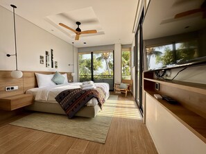 Signature Villa, 3 Bedrooms, Private Pool, Beachside | 3 bedrooms, in-room safe, individually decorated, individually furnished