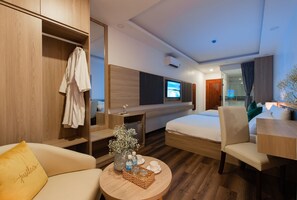 Executive kamer, 2 queensize bedden, uitzicht op stad | Een minibar, verduisterende gordijnen, gratis wifi, beddengoed