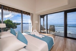 Premium bedding, down comforters, minibar, in-room safe