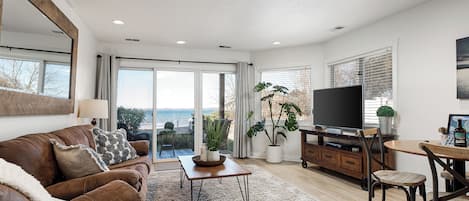 TV, fireplace, DVD player