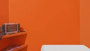 Laptop workspace, free WiFi, bed sheets