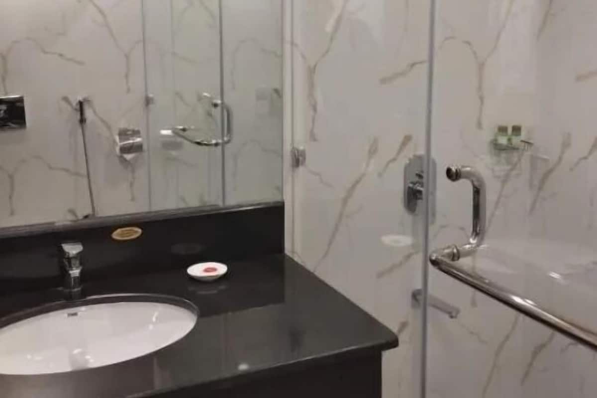 Free toiletries, hair dryer, slippers, towels