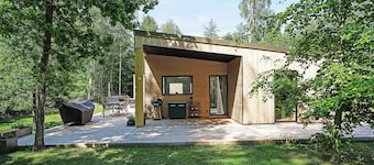Luxurious wooden house in idyllic.