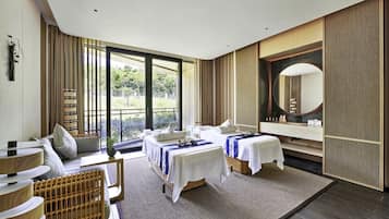 Couples treatment rooms, hot stone massages, deep-tissue massages