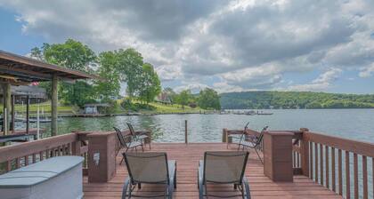 Dock Holiday on Claytor Lake: waterfront patio, 3 docks, cozy living, and fun lake activities!