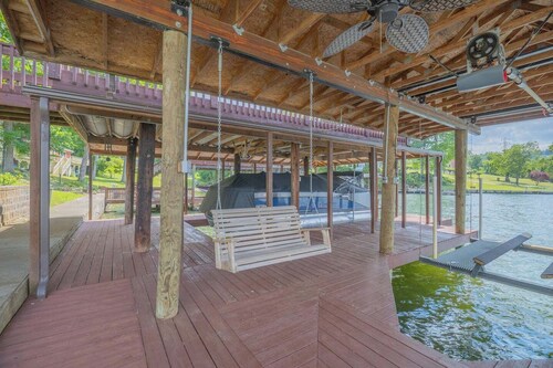 Dock Holiday on Claytor Lake: waterfront patio, 3 docks, cozy living, and fun lake activities!