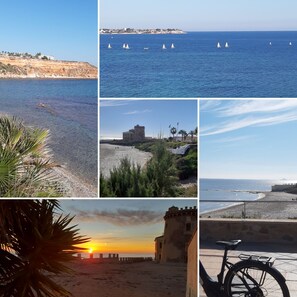 Ubicación a pie de playa, tumbonas y toallas de playa