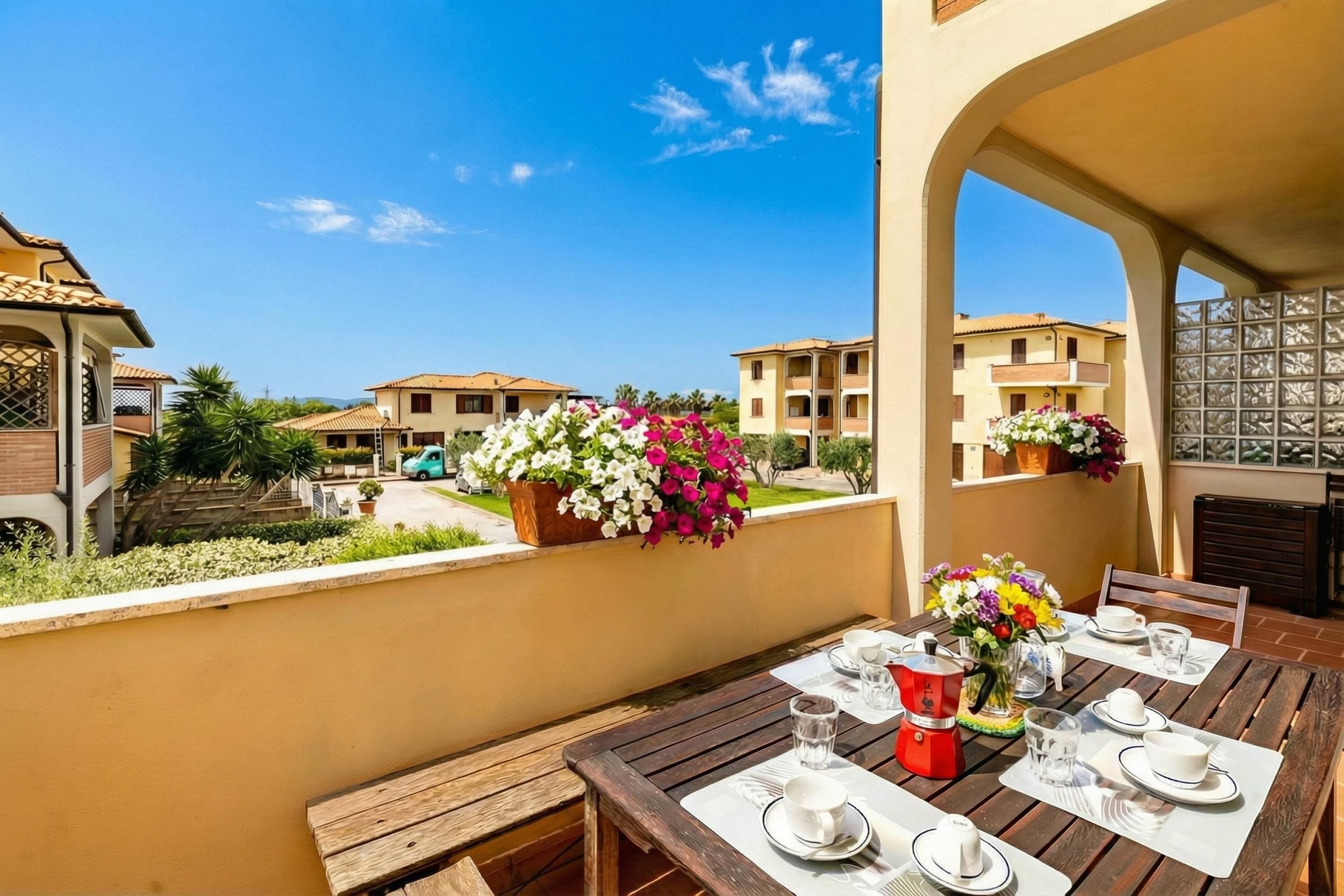 Family Apartment, Multiple Bedrooms, 2 Bathrooms (Casa di Allegra Terme di Venturina) | Outdoor dining