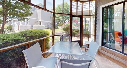 East of Sun condo with water-view patio, on-site pool & tennis - near beach