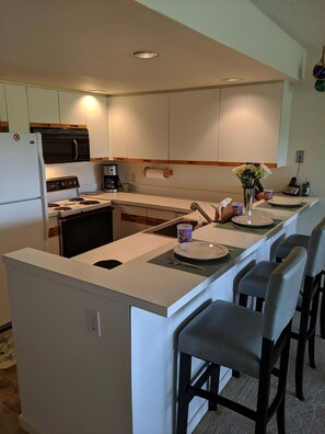 Fridge, microwave, oven, stovetop - Perfect location! Steps to the sea, sand and pool-Oceanfront condo! (Ship Bottom)