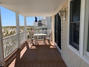 Outdoor dining - Brant Beach Ocean Front Duplex! (Brant Beach)