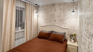 Business Apartment | Desk, WiFi (free), bed sheets - Apart Hotel Catherine (Oskemen)