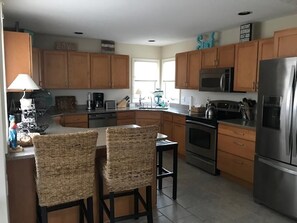 Fridge, microwave, oven, stovetop - 4 bedroom accommodation in Harvey Cedars (Harvey Cedars)