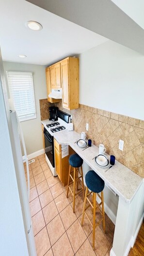 Fridge, oven, stovetop, dishwasher