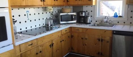 Fridge, oven, stovetop, dishwasher