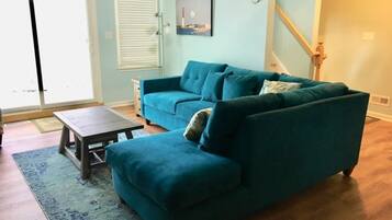 TV, fireplace, DVD player