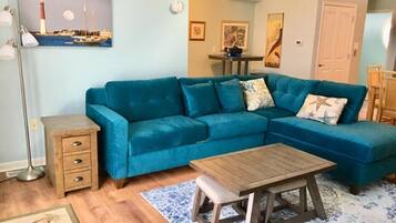 TV, fireplace, DVD player