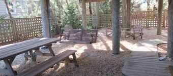 This pet friendly home is located on the ocean block in Barnegat Light, close to the beach.