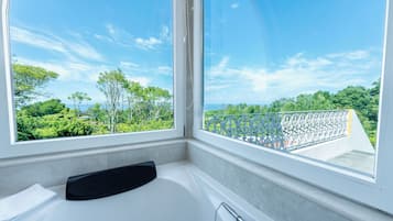 Appartamento Classic, balcone, vista giardino | Bagno | Doccia, soffione a pioggia, asciugacapelli, accappatoio